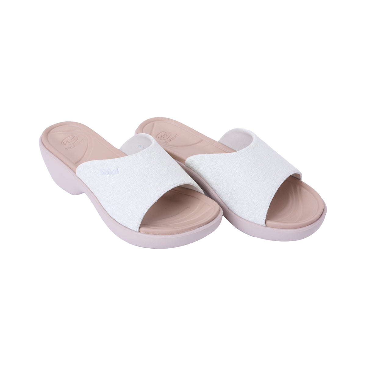 รองเท้าแตะ ผู้หญิง สกอลล์ แบบสวม รุ่น Anna สี Off White