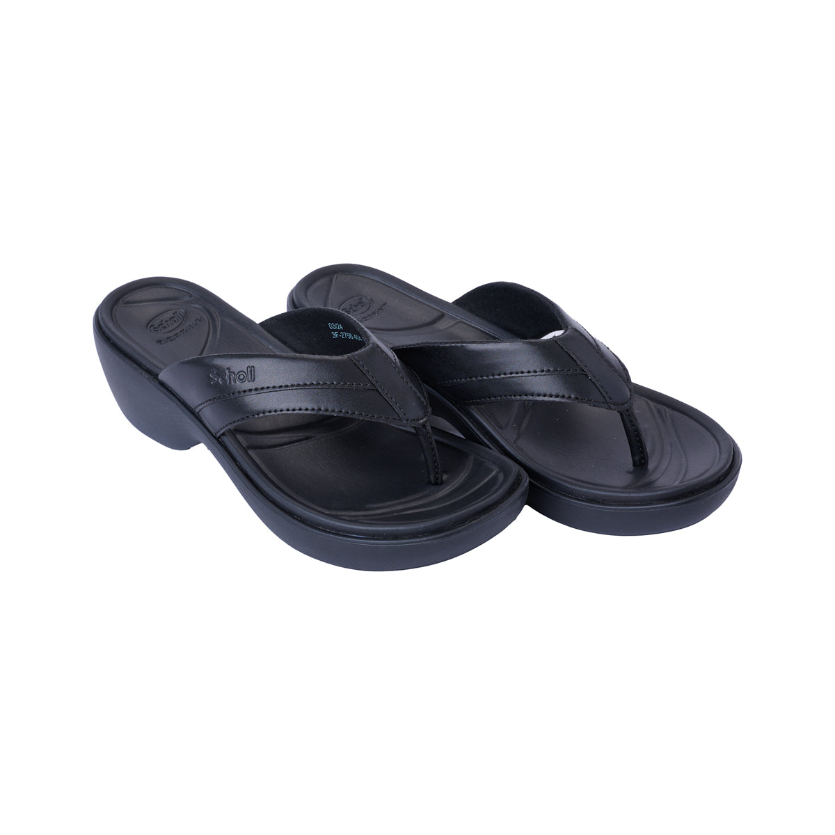 รองเท้าแตะ ผู้หญิง สกอลล์ หูหนีบ รุ่น Freya สี Black