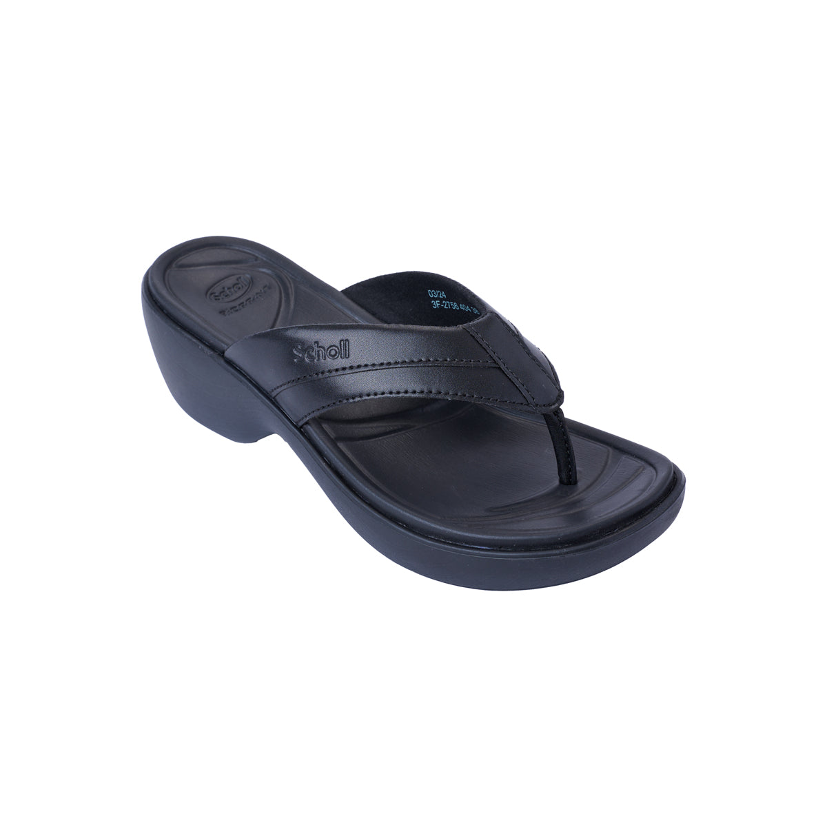 รองเท้าแตะ ผู้หญิง สกอลล์ หูหนีบ รุ่น Freya สี Black