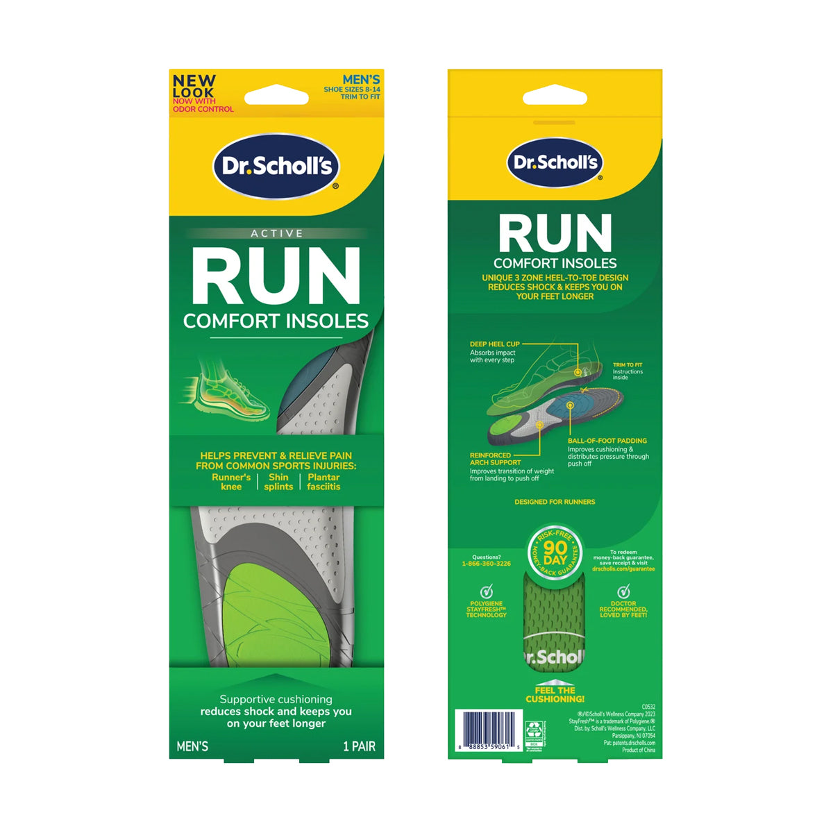 แผ่นรองเท้า สำหรับการวิ่ง Dr.Scholls Active Run Comfort Insoles - Scholl Shoes Thailand