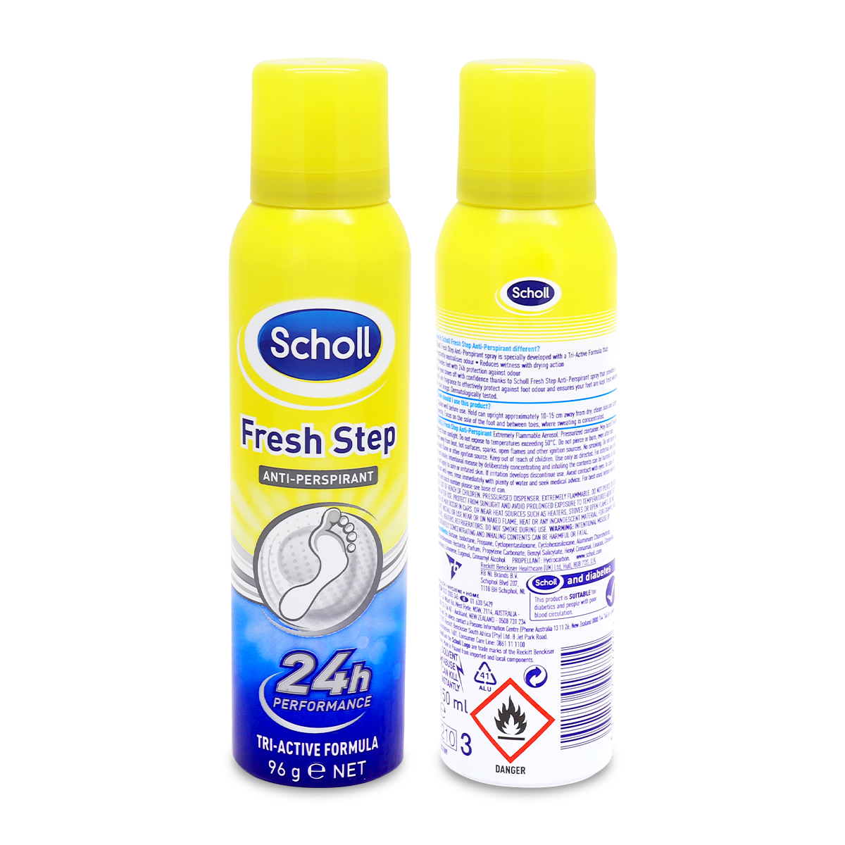 สเปรย์ระงับกลิ่นเท้า สกอลล์ Scholl Fresh Step Anti-Perspirant Foot Spray - Scholl Shoes Thailand