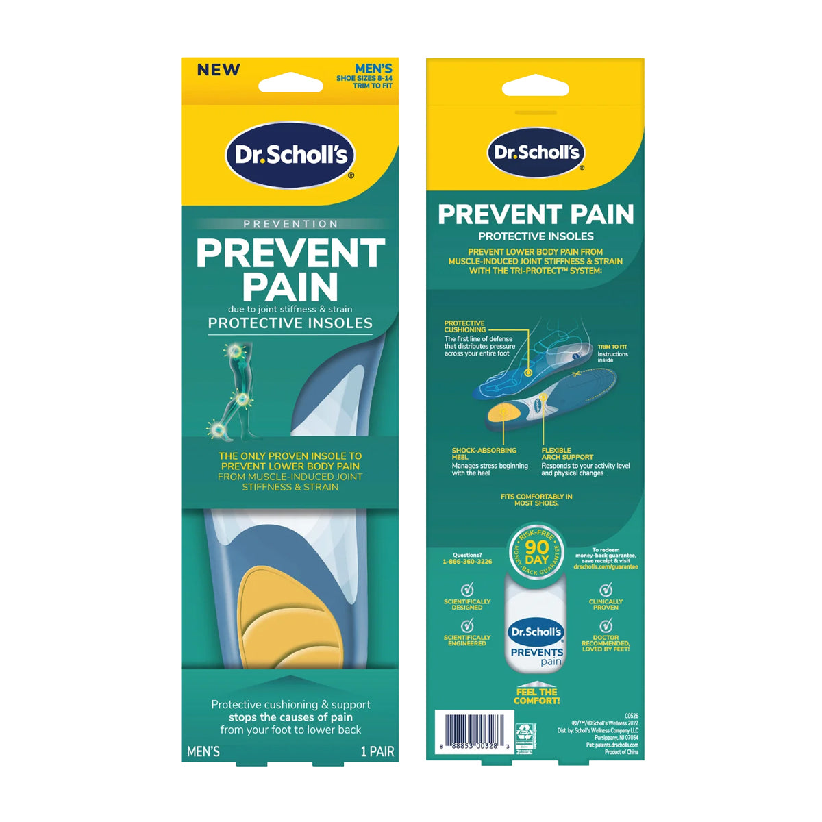 แผ่นรองเท้า สำหรับป้องกันอาการปวดตามร่างกายส่วนล่าง Dr.Scholls Prevention Prevent Pain Protective Insoles - Scholl Shoes Thailand