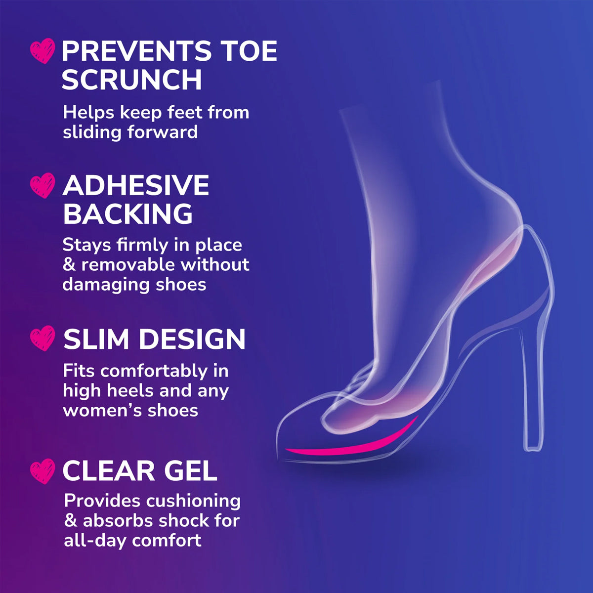 แผ่นรองเท้า สำหรับรองเท้าส้นสูง Dr.Scholls Your Heels & Wedges Ball-of-Foot Cushions Women - Scholl Shoes Thailand