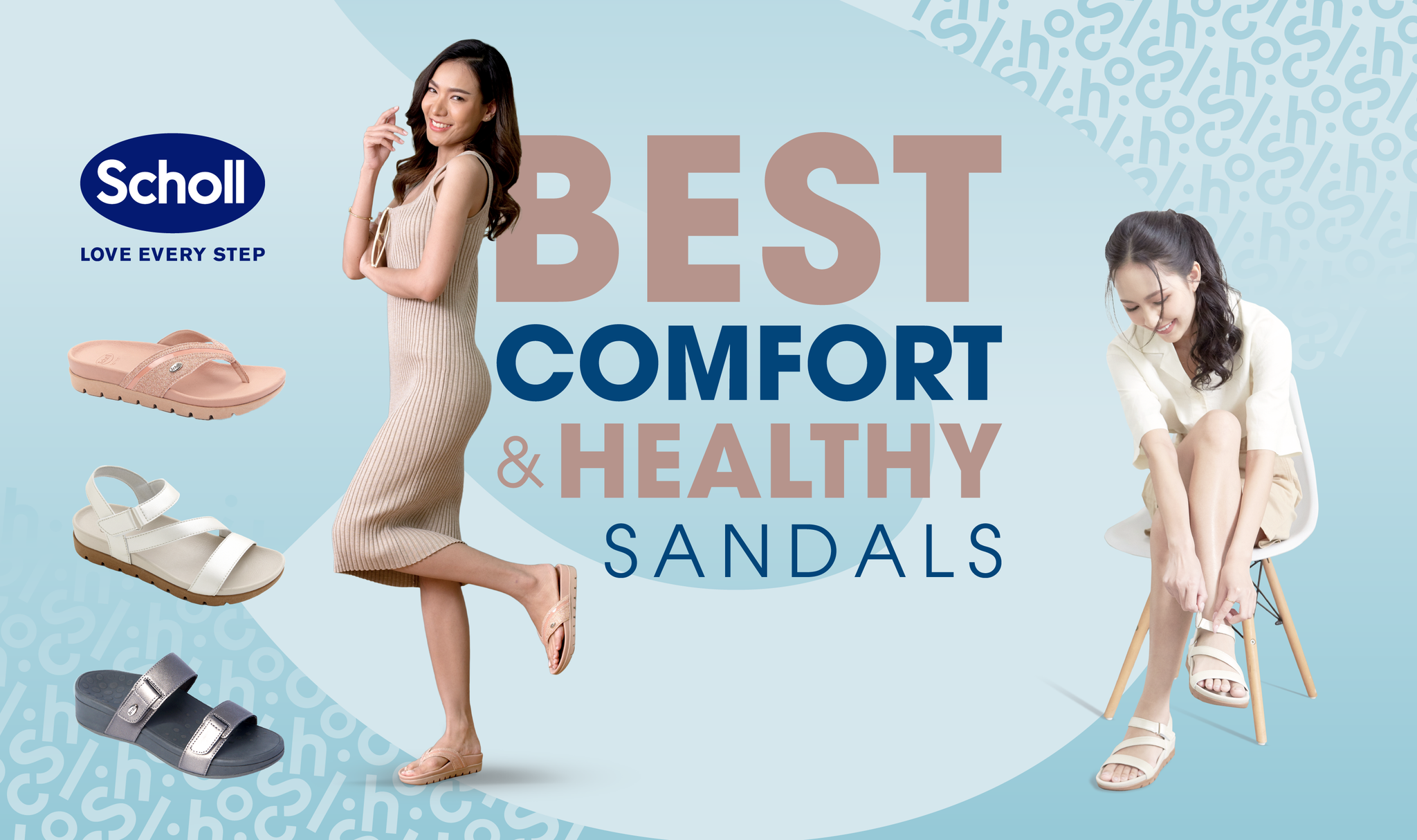 Scholl top bioprint sandals