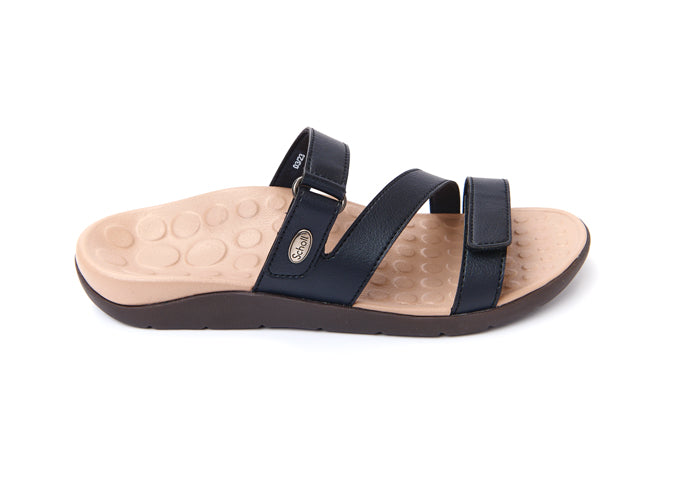 Women's slip-on sandals, Metha model, black