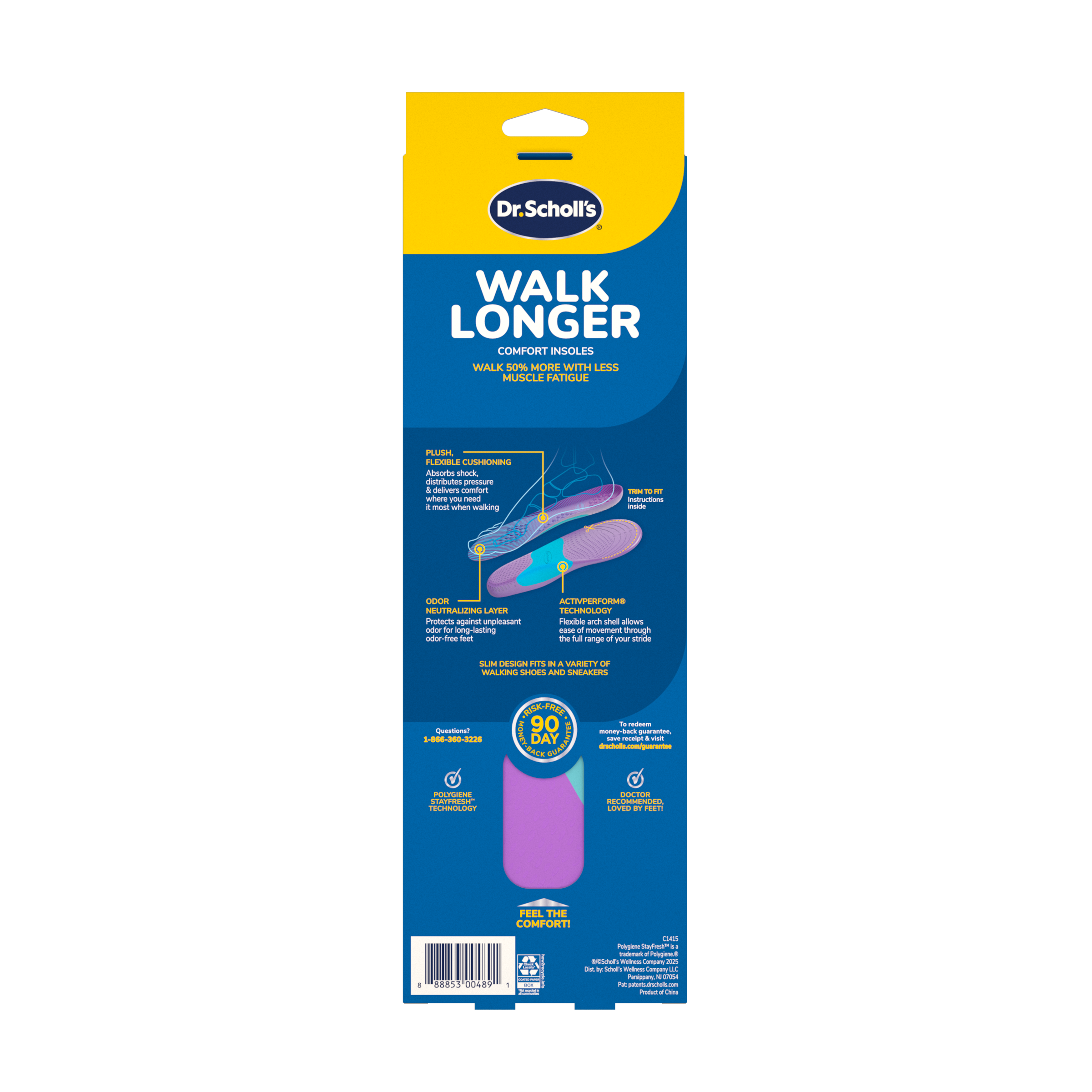Scholl Shoes Thailand | Comfort Walk Longer Comfort Insoles