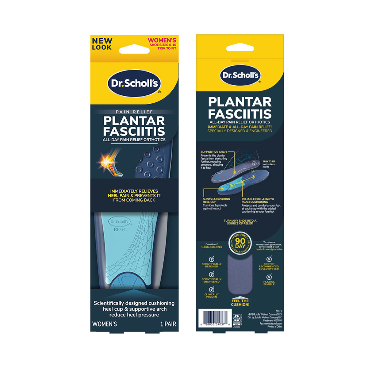 แผ่นรองเท้า สำหรับผู้ที่มีอาการรองช้ำ Dr.Scholl's Pain Relief Plantar Fasciitis